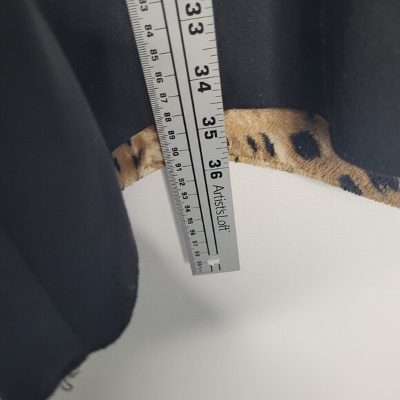 Vintage y2k black brown animal print quirky grunge chic clasp front jacket med - Picture 6 of 8